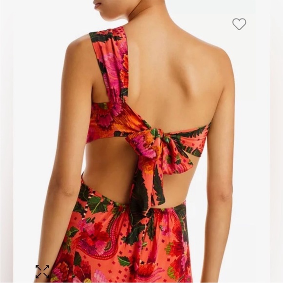 New FARM Rio Blooming Garden One Shoulder Maxi Dress Size L Worn Once - Picture 4 of 9